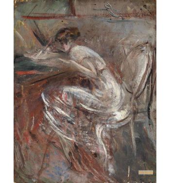 Study Of Young Woman Writing 1920