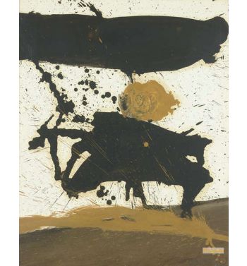 In Black with Yellow Ochre