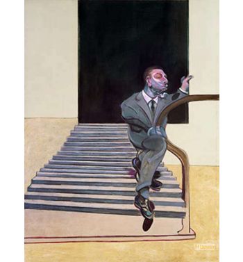 Portrait of Man Walking Down Steps