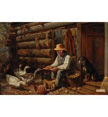 The Old Pioneer Uncle Dan And His Pets 1878