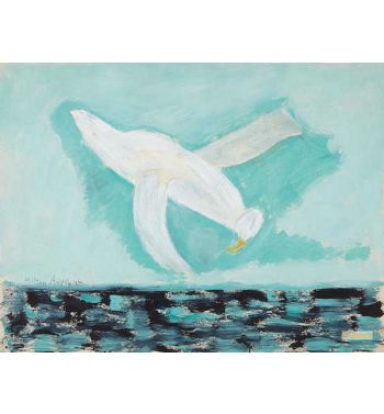 Bird With Choppy Sea