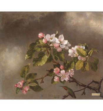 Hummingbird And Apple Blossoms 1875