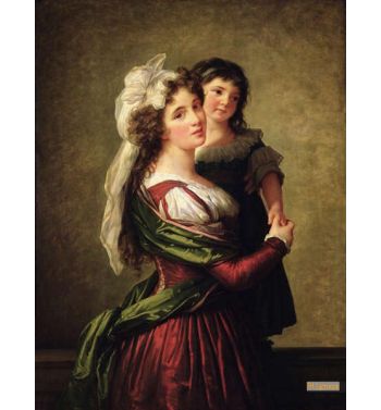 Madame Rousseau And Her Daughter 1789
