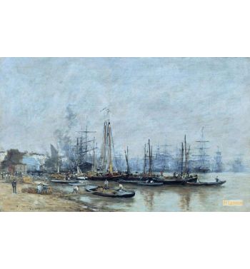 The Port Of Bordeaux Vessels On The Garonne