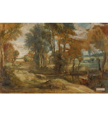 Wagon Fording A Stream