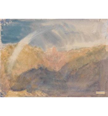 Crichton Castle Mountainous Landscape With A Rainbow 