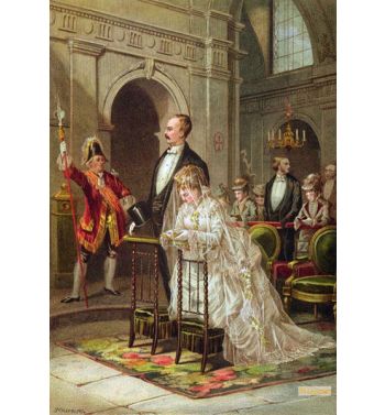 Wedding In A Church 1874