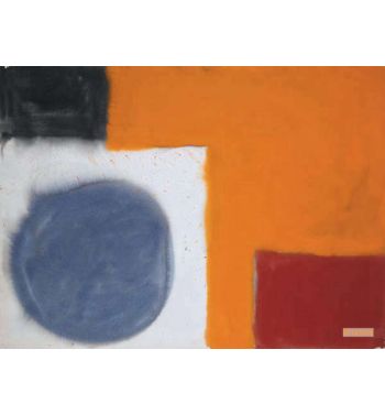 Soft Blue Grey Disc and Orange November