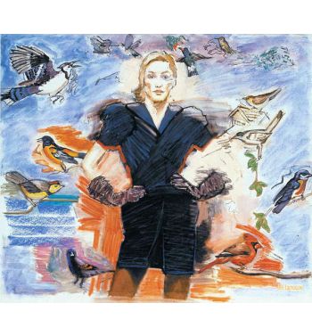 Fashion and the Birds Blue Dress