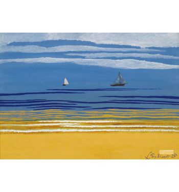 Marine With Sailing Boats 1925
