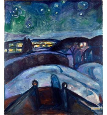 Star Night Landscape In Northern Europe
