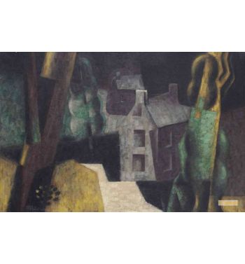 Twilight, Houses And Three Trees, 1920