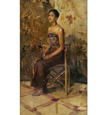 Javanese Woman Seated On A Chair
