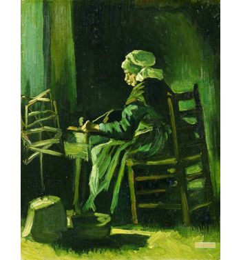 Woman Winding Yarn