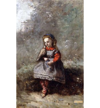 Mlle Leotine Desavary Holding A Dove 1872