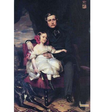 Portrait Of The Prince De Wagram And His Daughter Malcy Louise