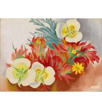 Mariposa Lilies And Indian Paintbrush 1941