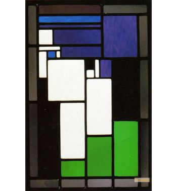 Stained Glass Composition Female Head