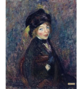 Head Of Girl Feather In Turban