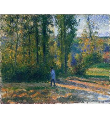 Landscape At Pontoise With A Hunter