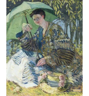 Lady With A Parasol c1905