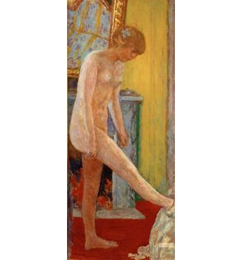 Naked Girl In Front Of The Fireplace