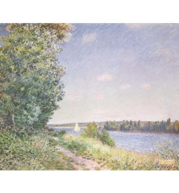Normandy The Water Path In The Evening Sahurs 1894