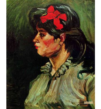 Portrait Of A Woman With Red Ribbon