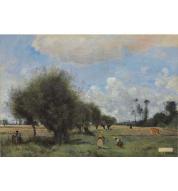 Fields Near Étampes c1855 60