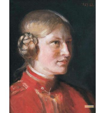 Portrait Of A Young Girl In Red Dress