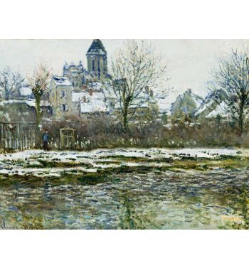 The Church At Vétheuil Snow 1878-1879