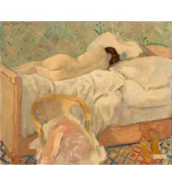 Lying Nude On A Bed, C, 1936