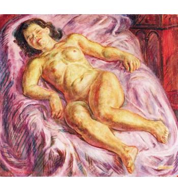 Sleeping Nude On Lavender