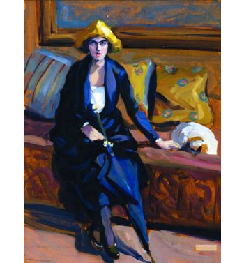The Accused and Her Dog Woman with Umbrella