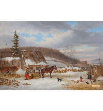Canadians Preparing For Town 1862