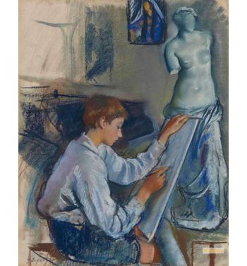 Portrait Of The Artists Son Alexandre Sketching I