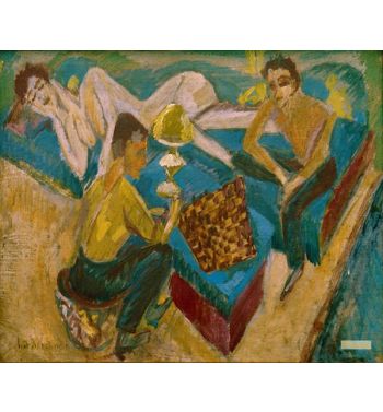 Erich Heckel And Otto Mueller At The Chess II