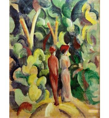 Couple On The Forest Road