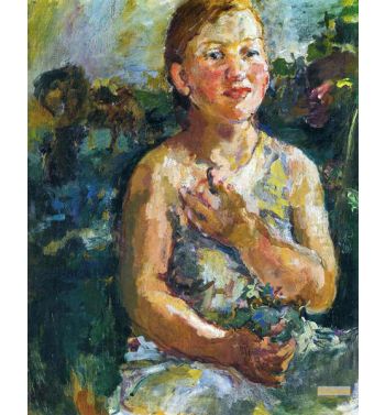 A Girl with Flowers