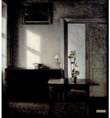 Interior With Potted Plant On Card Table 1910 1911
