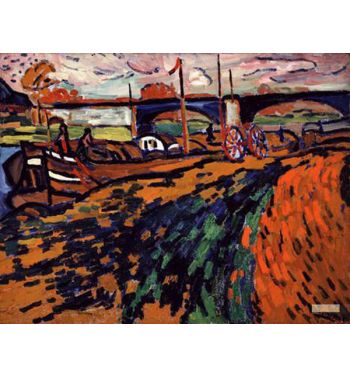 Barges In Chatou 1905