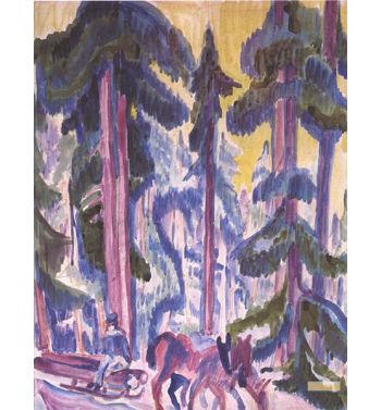 Wooden Wagon In The Forest