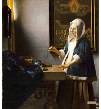 Woman Holding A Balance