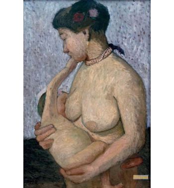 Mother With Child On The Breast Half Act