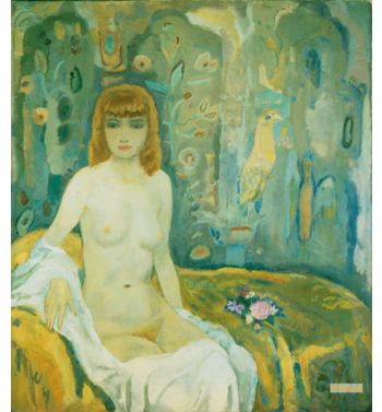 Portrait Of A Girl With Red Hair Against Decorated Background, C, 1934