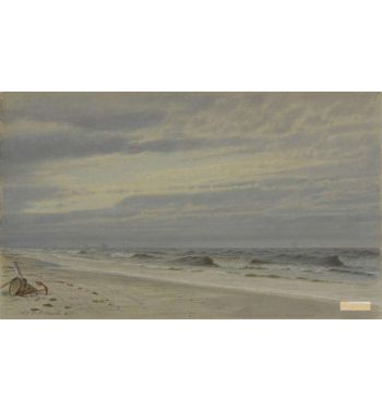 Beach Scene With Barrel And Anchor, 1870