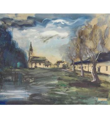 Village With Church
