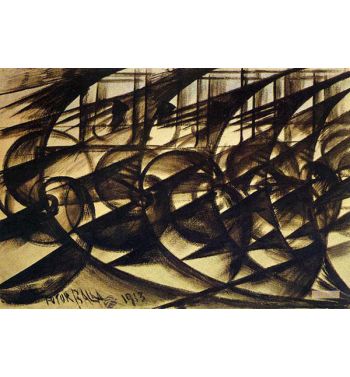 Speeding Car Study Abstract Speed 1913