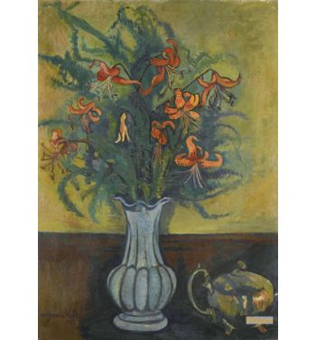 Vase De Fleurs Et Théière