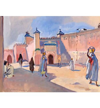 Street Scene In Marrakesh, 1932